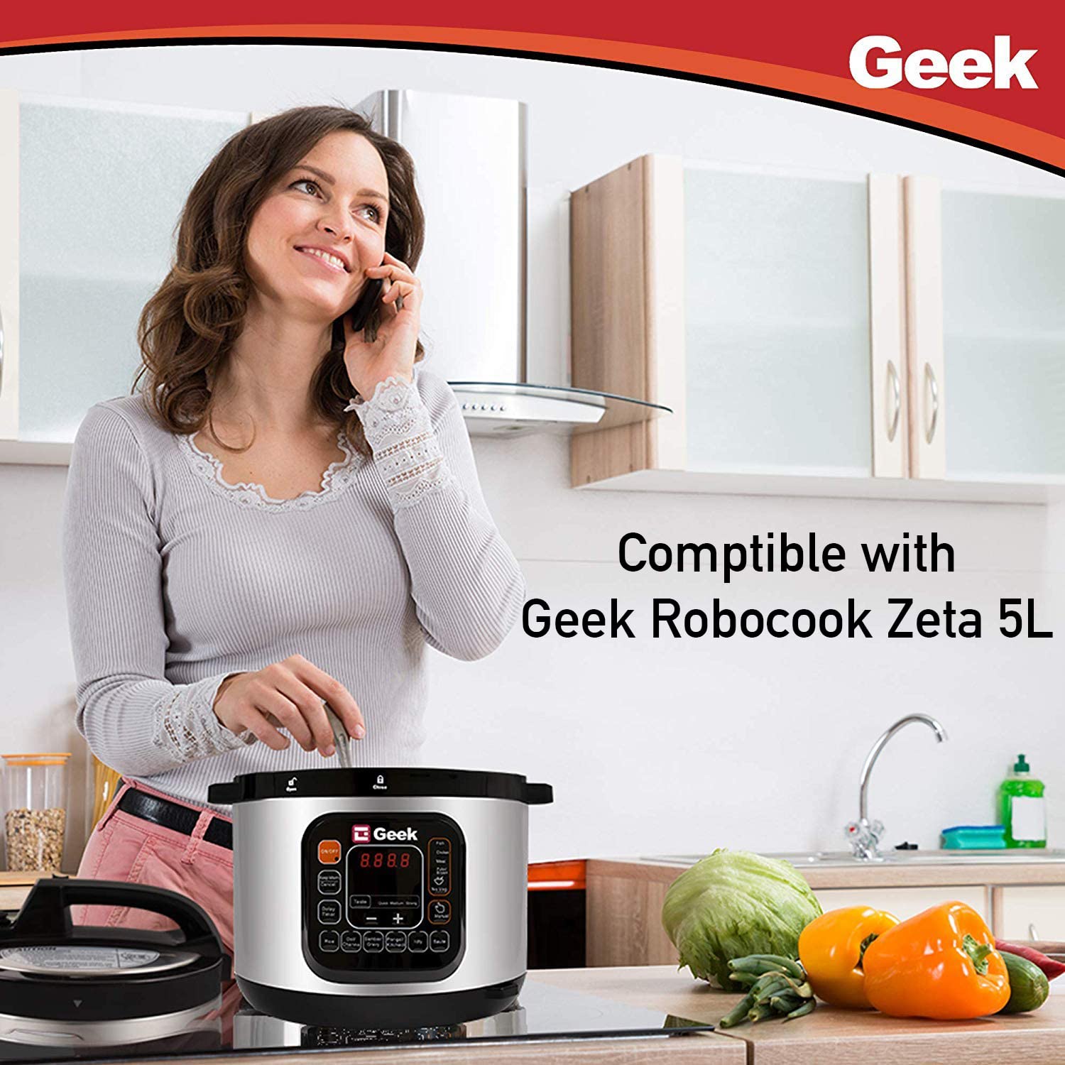 Geek Robocook Compatible Stainless Steel Inner Cooking Pot 5 liters